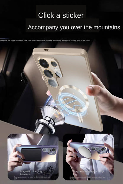 Ultra-thin AG Matte Magnetic For Magsafe Case For Samsung Galaxy S26 S25 S24 S23 Ultra Plus Glass Len Protector Shockproof Cover