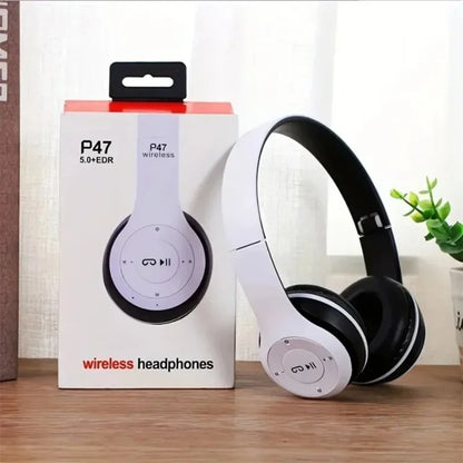 Stereo P47 Headset 5.0 Bluetooth Headset Folding Series Wireless Sports Game Headset  Foldable Wireless Bluetooth Headphone