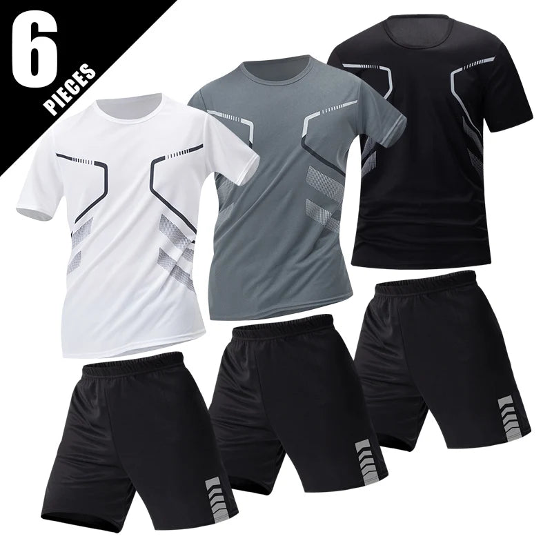 Men's Sports Fitness Top – Quick Drying Printed Tee | Plus Size Casual Shirt