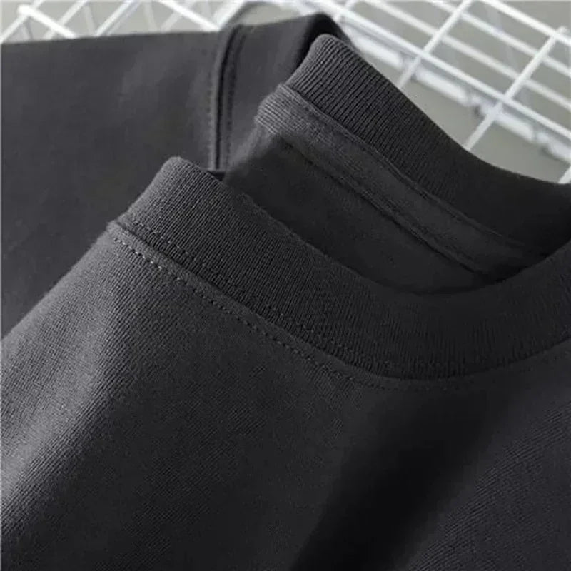 Kpop Anime T Shirt - Oversized Vintage Cotton Knit Tee | Breathable Casual Top