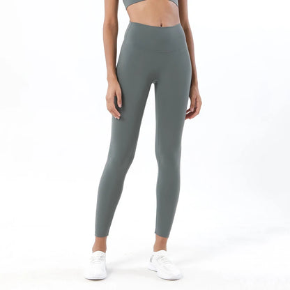 SOISOU Nylon Yoga Pants Gym Leggings Women Girl Fitness Soft Tights High Waist Elastic Breathable No T Line Sports Pants