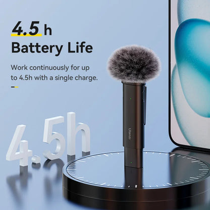 Ulanzi VM-10 Wireless Clip-on Microphone 3-Level Noise Reduction Mic With Lightning Connector For iPhone Vlog Live Streaming