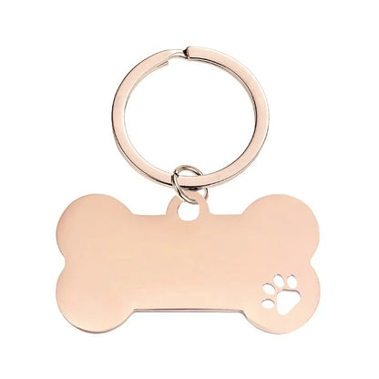 Personalized Customized Cute Pet Name Tag Stainless Steel Pet Cat And Dog Name Card Pet Collar Pendant Name Tag
