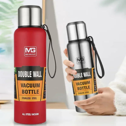 Portable Stainless Steel Thermos Large Capacity Vacuum Flask Insulated Tumbler with Rope Thermo Bottle 500/700/1000/1500ml