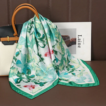 Luxury Satin Silk Scarf - Womens Fashion Shawl Hijab Neckerchief Bandana 2023