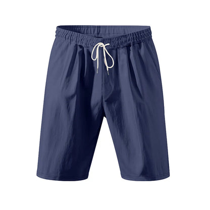 New Men's Cotton Linen Shorts Pants Male Summer Breathable Solid Color Linen Trousers Beach Shorts Fitness Streetwear