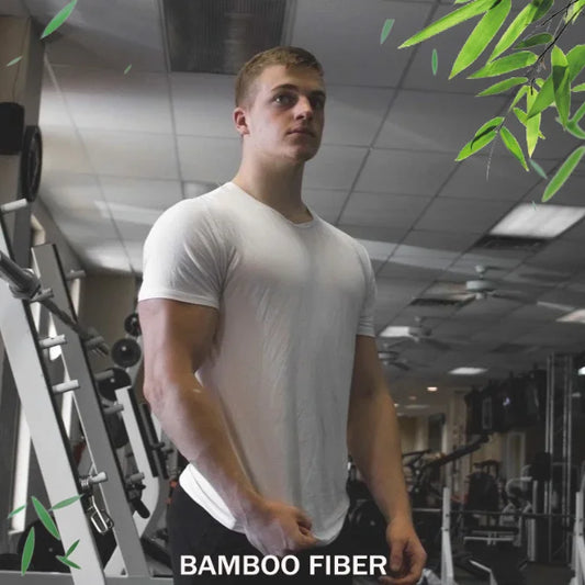 Men's Bamboo Fiber T-Shirt – Soft Breathable Round-Neck Top