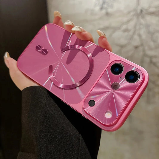 Luxury Glitter Laser Magnetic Phone Case for iPhone 17 16 15 14 13 Pro Max 17Pro Shockproof Cases for iPhone17 16 Pro Max Cover