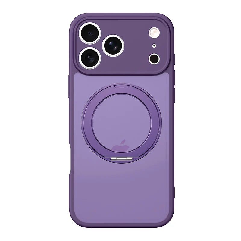 360 Rotating Magnetic Stand Case for iPhone 17 15 14 13 16 Pro Max Air for Magsafe Stress Relief Ring Holder Full Lens Cover