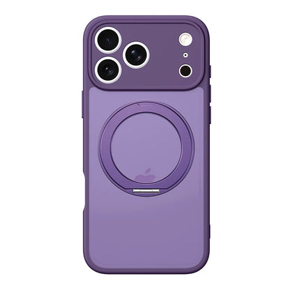 360 Rotating Magnetic Stand Case for iPhone 17 15 14 13 16 Pro Max Air for Magsafe Stress Relief Ring Holder Full Lens Cover