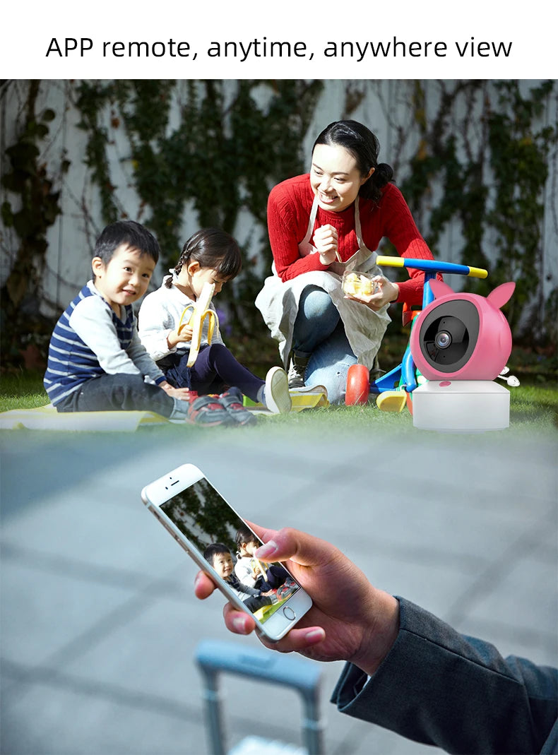 DANMINI 5 "TuyaAPP Baby Monitor Security Protection Wireless PTZ Surveillance Camera with Infrared Night Vision Motion Detection