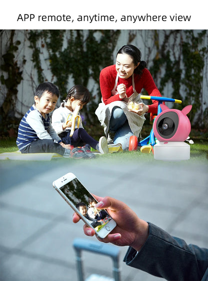 DANMINI 5 "TuyaAPP Baby Monitor Security Protection Wireless PTZ Surveillance Camera with Infrared Night Vision Motion Detection