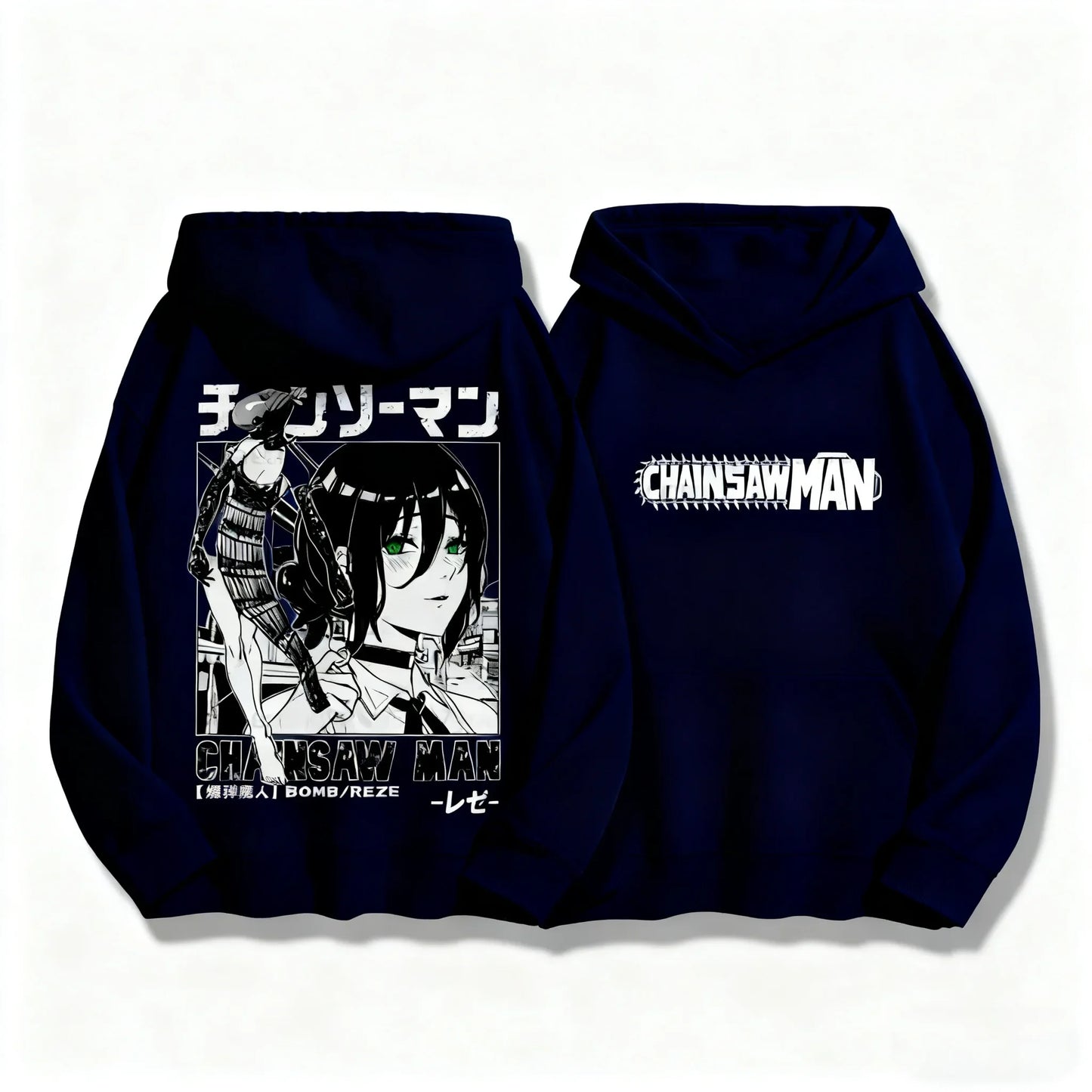 Autumn Winter Sweatshirt Chainsaw Man Reze Hooded Men Women Oversized Y2k Unisex Fleece Warm Pullovers Hip Hop Women Hoodie Top