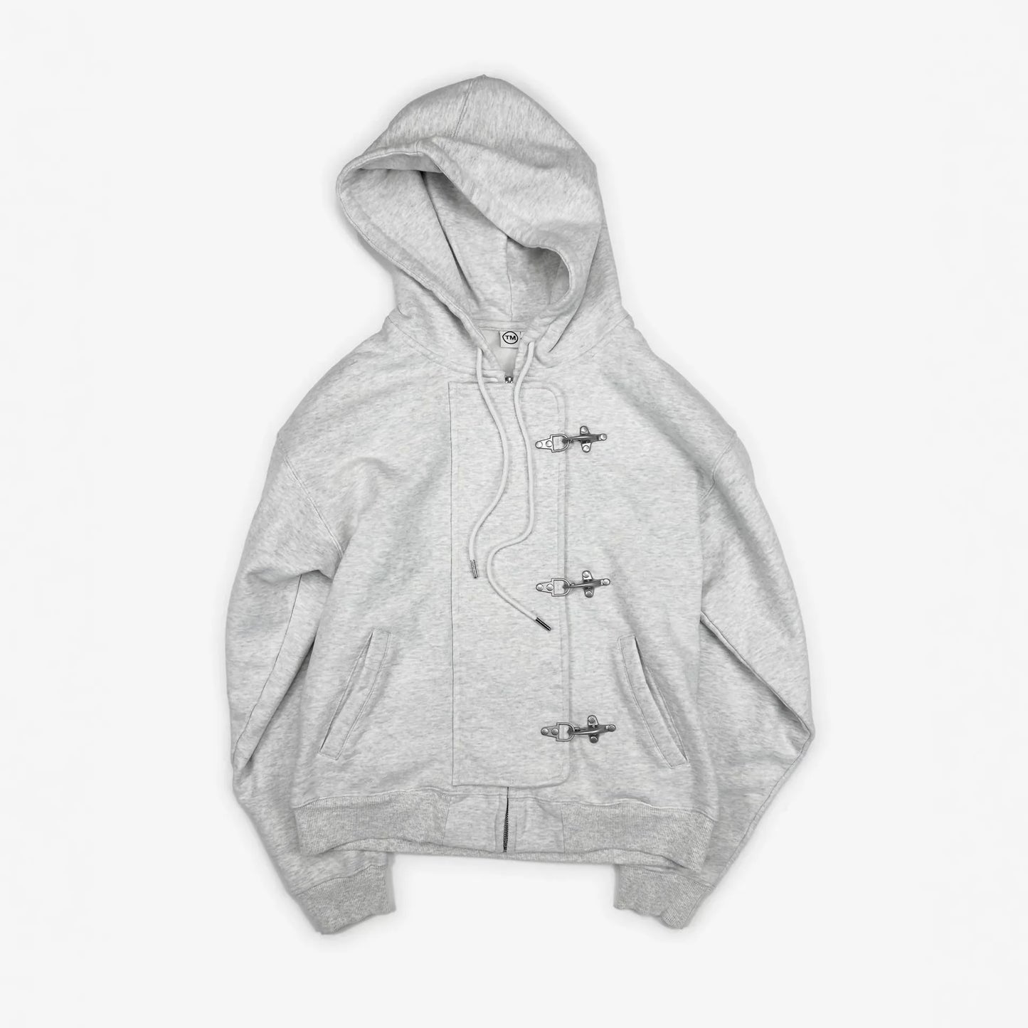 Y2K American Vintage Washed Streetwear Hoodie Women Hook Clasp Zip Up Drawstring Loose Winter Outerwear Casual Daily Wear 2026