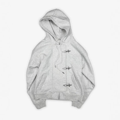 Y2K American Vintage Washed Streetwear Hoodie Women Hook Clasp Zip Up Drawstring Loose Winter Outerwear Casual Daily Wear 2026