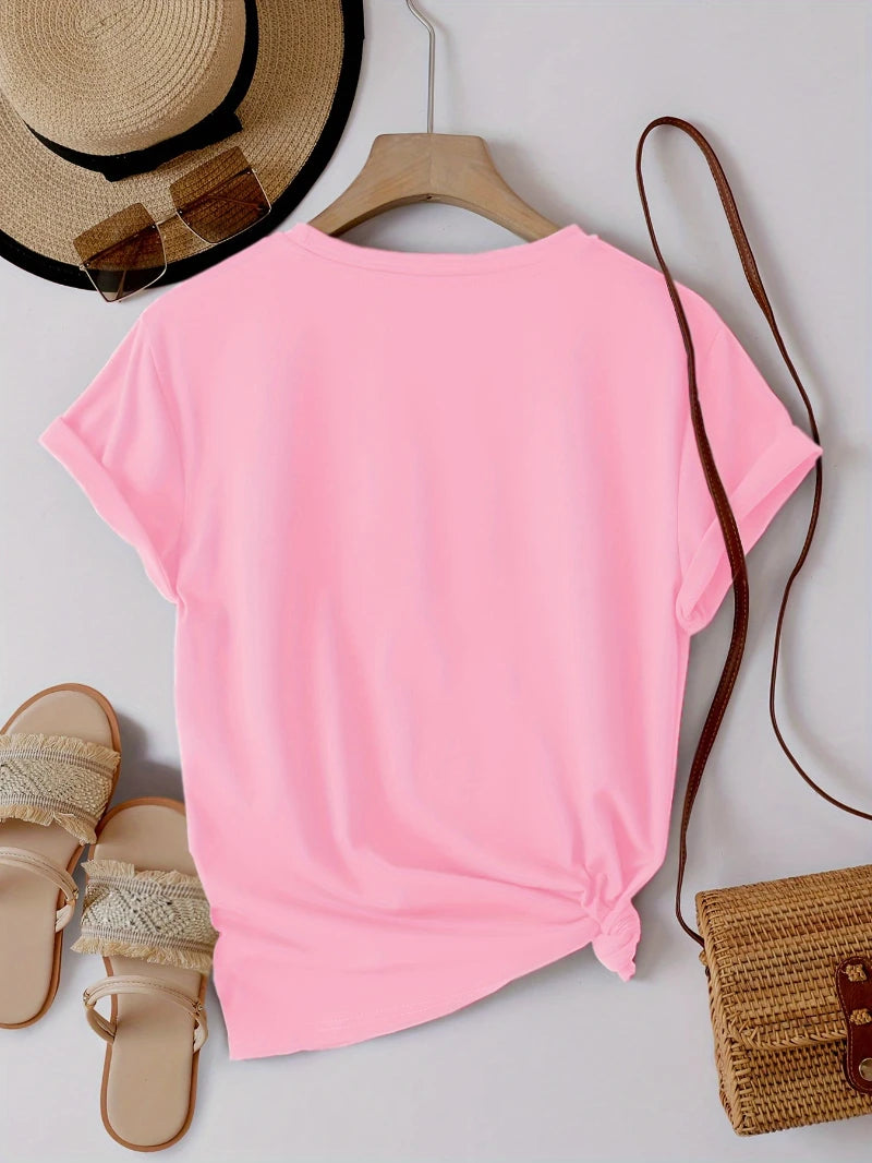 Plus Size Cotton T-Shirt - Ladies Casual Loose Fit Tees | Multicolor Set