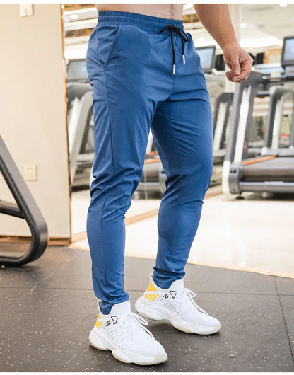 Ice Silk Sweatpants Men's Summer Ultra-thin Cooling Dry Fit Sports Pants Running Breathable Trousers Casual Fitness Leg