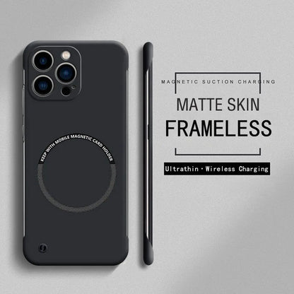 Frameless Magnetic For Magsafe Ultra Slim Case For iPhone 17 Air 16E 16 15 14 13 12 Pro Max Plus Mini Hard PC Matte Back Cover