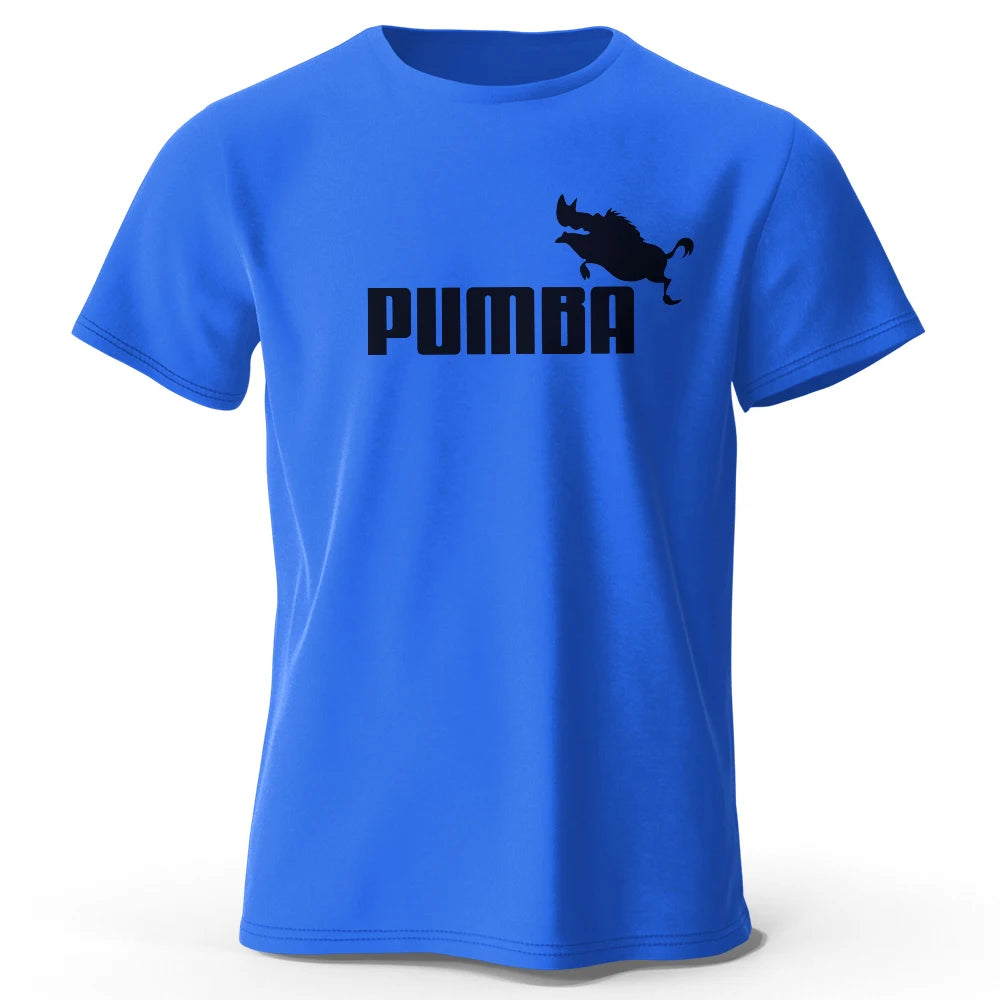 Men's Graphic T-Shirt - Pumba Print Cotton Tee | Breathable Short Sleeve Summer Top