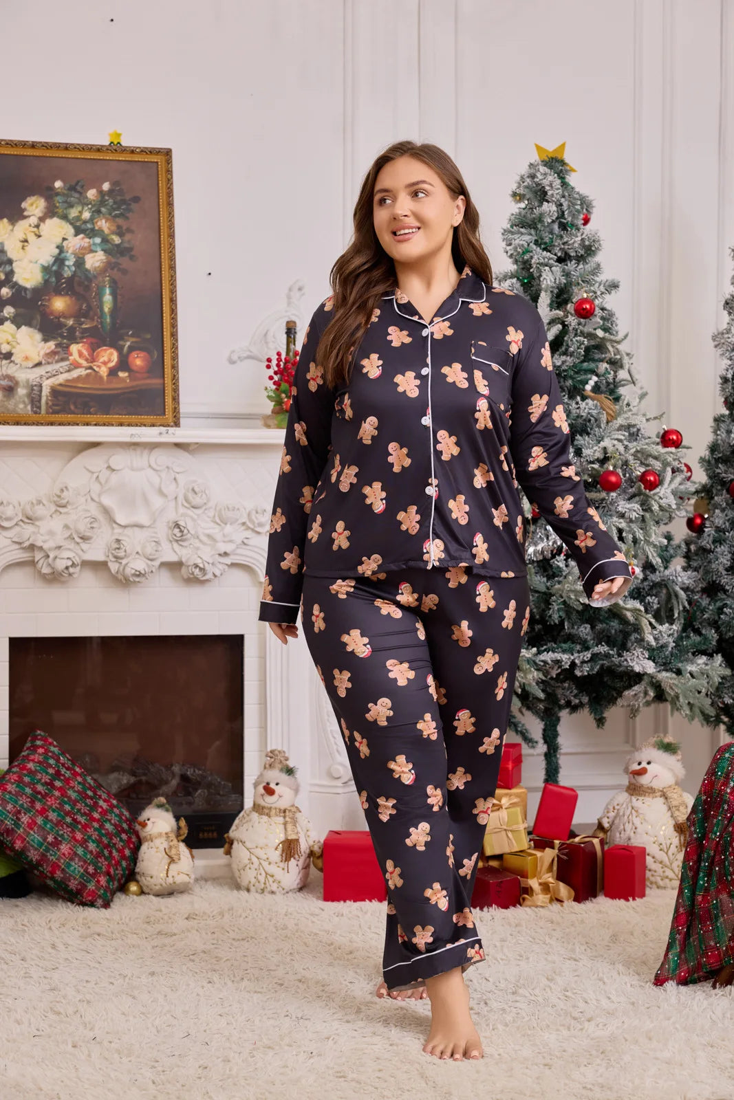 Loungewear Sets Woman Pajamas Set Big Size Pajamas for Women Ensembles Pyjama Femme Ensemble Sleepwear for Sleeping Home Wear