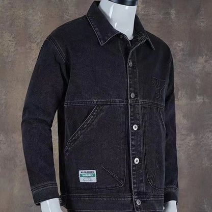 Autumn and Winter 2026 Retro Denim Jacket Men's Korean Slim Trend Handsome Multi-pocket Brand Man Luxury Tooling Jacket Men