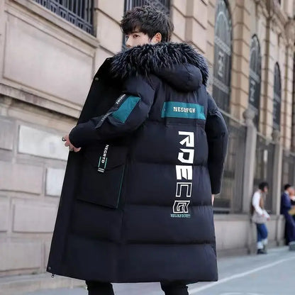 Men Winter Jacket – Thick Warm Parka Coat With Zipper Closure And Hooded Design