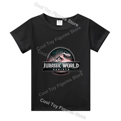Jurassics World Series Kids Clothes Short Sleeve Summer Hot Movies T-shirt Dinosaur Park Boys Girls Base Top Trend Birthday Gift