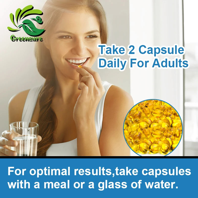 Greensure 60/120 Pcs Marine Collagen Capsules -  Supports Joints, Hair, Skin, Nails, Cartilage & Overall Health