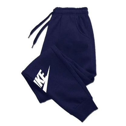 Men's printed pants, autumn and winter men's and women's running pants, sportswear and casual pants, fitness and gym sportswear
