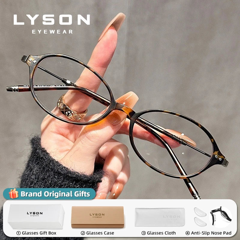 Oval Reading Glasses - Women's Classic Oval Frames, Anti Blue Light, Progressive Lenses