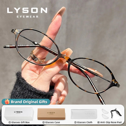 Oval Reading Glasses - Women's Classic Oval Frames, Anti Blue Light, Progressive Lenses