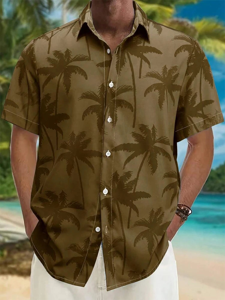 Hawaiian Men's Shirt Summer Outdoor Beach Men's Short-sleeved Shirt Urban Everyday Casual Men's Shirt Street Fashion Men's Shirt