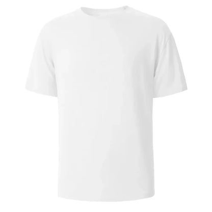 2026 New Eco Friendly Comfortable Pure White Heavy T Shirt Mens Summer Pure Cotton Short Sleeve Unisex Streetwear Fashion