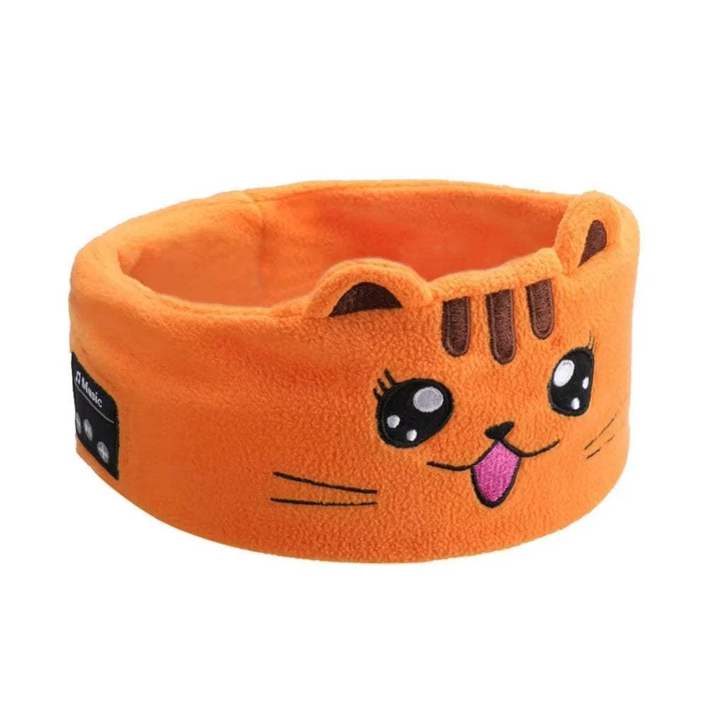 Soft Plush Bluetooth Headphones Eye Mask Elastic Eye Mask Volume Limited Children's Sleep Earphones Comfortable Wear
