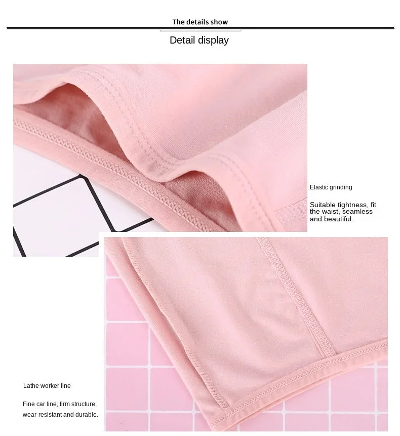 6XL Super Plus Size Women Underwear High Waist Cotton Breathable Lace Trim Panties Postpartum Big Size Ladies Underwear