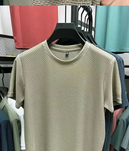 Men's Bamboo Ice-Silk T-Shirt – Cool Stretch Short-Sleeve Tee