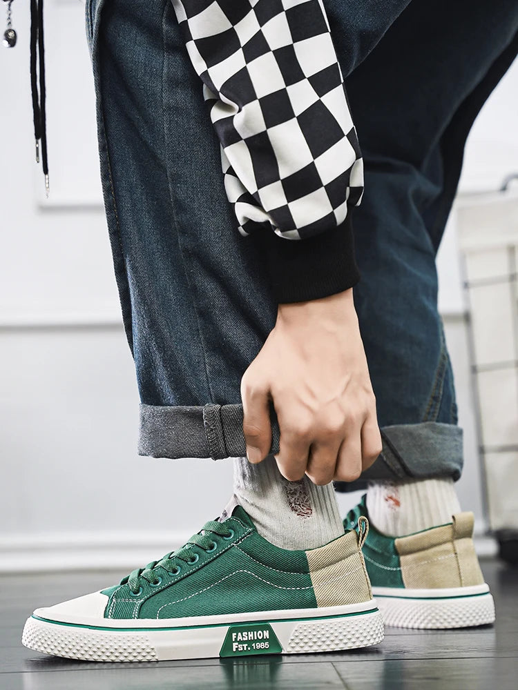 Men's Canvas Shoes Lightweight Breathable Street Style Skateboarding Spring Summer Fashion Casual Shoes for Teens