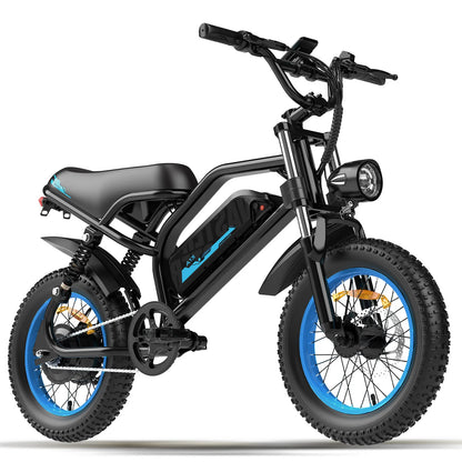 VDL Mountain Electric Bike , 16" Fat Tire Ebike, Wider Seat 250W Peak Motor, Removable Battery, Front Fork Suspension