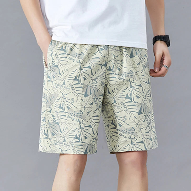 Plus Size Men's Shorts - Breathable Cotton Summer Casual Knee Length Fitness Shorts