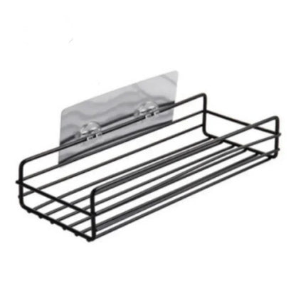 Wrought Iron Bathroom Shelf - Wall-Mounted Shower Gel Storage Rack