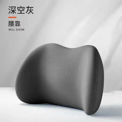 Car Neck Pillow – Ergonomic Lumbar Support Cushion With Memory Foam For Driver Seat