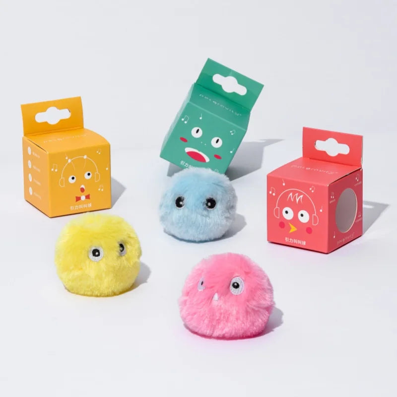 1/3Pcs Interactive Ball Smart Cat Dog Toys Plush Electric Catnip Training Toy Kitten Touch Sounding Pet Product Squeak Toy Ball