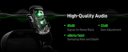 MAONO T1 Mini Wireless Lavalier Microphone for Phone AI Noise Cancelling Auto Clipping App Control Mic for Audio Video Recording