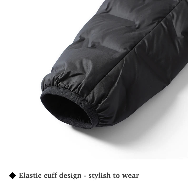JNLN Men's Winter Down Jacket Duck Down Lightweight Padded Jackets Hiking Camping Climbing Trekking Graphene Lining Warm Coat