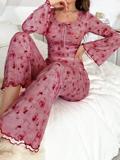 Home Wear Sleepwear Women Sexy Lingerie Pj Sets for Woman Pajamas Set Sleep Shirts Nightgowns Women's Nightgown Pajama Pants