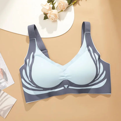 Wireless Push-Up Bra - Seamless Full Cup Plus Size Bralette With Soft Sleepwear Comfort