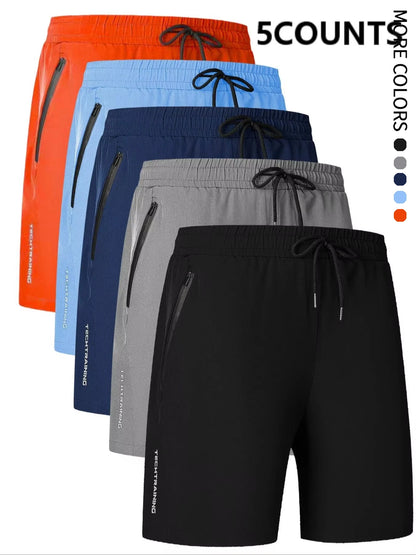 Men's Quick-Dry Shorts – Breathable Zipper Pocket Summer Sports Shorts for Outdoor Fitness