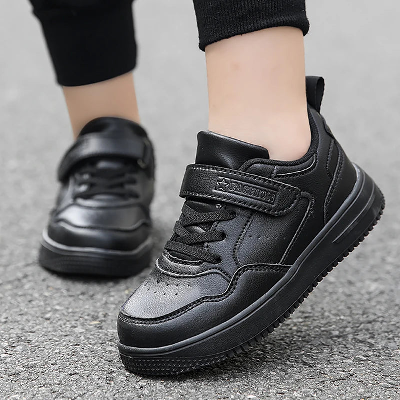 Kids Running Shoes – Breathable Leather Sneakers With EVA Cushioned Soles For Children