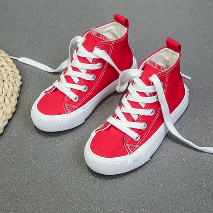 Children's Canvas Shoes - Breathable Kids Casual Lace-Up Sneakers | Unisex Footwear