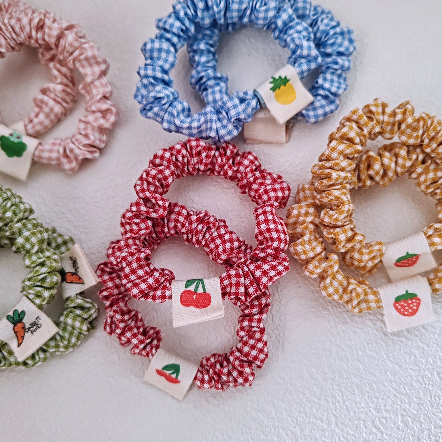 2PC Cherry Strawberry Elastic Hair Bands Set Women Girls Kids Hair Ties Rubberband Hair Accessories Scrunchy Rope